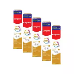 Kit 5 Cremes Dentais Colgate Total Anti Tártaro 140g