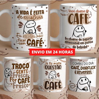 Caneca de Porcelana Personalizada - Xícara com Frases engraçadas e Divertidas - Café - Bento Flork Meme Cafe em Oferta na Shopee