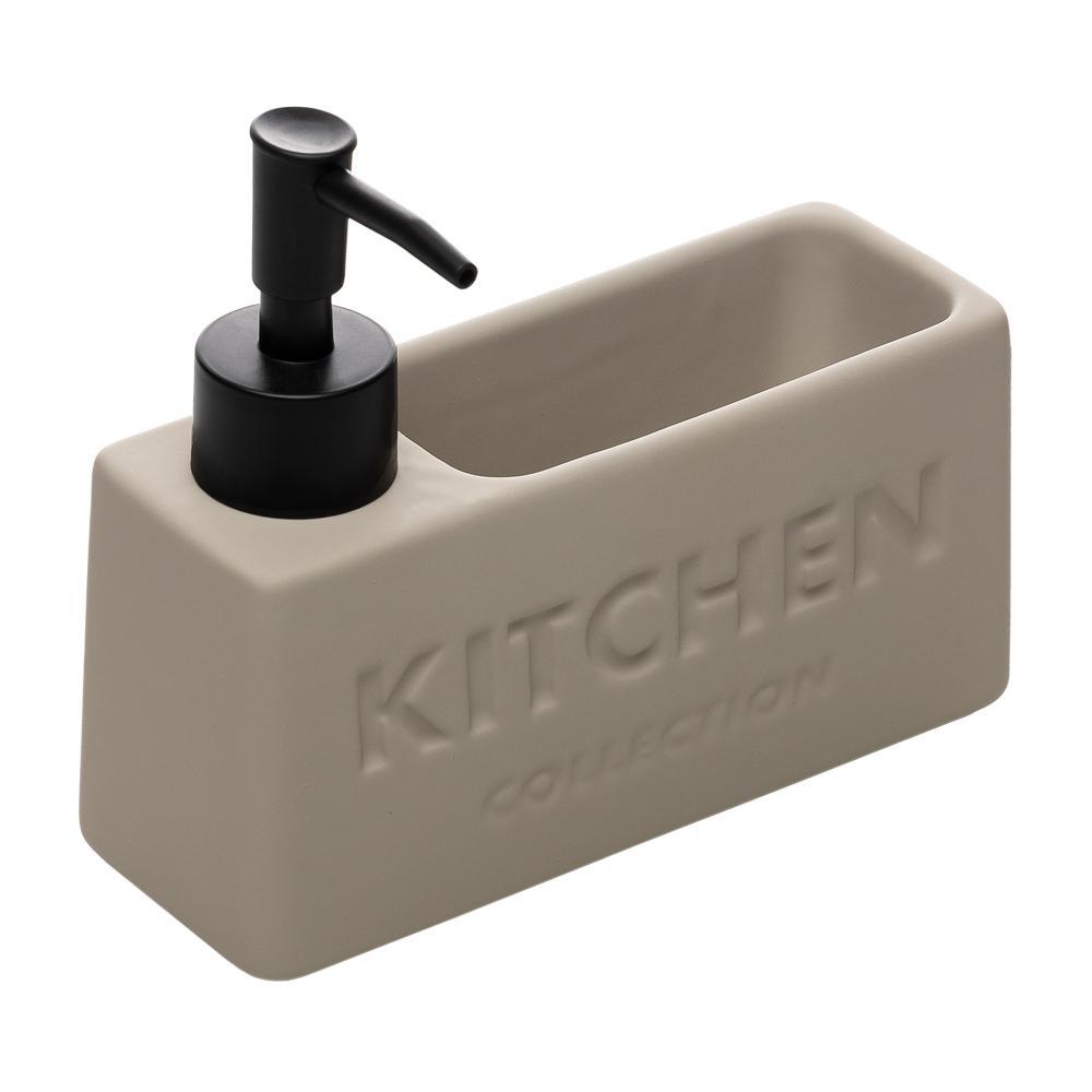 Porta Detergente Líquido Soft Touch de Cerâmica Nude 380ml