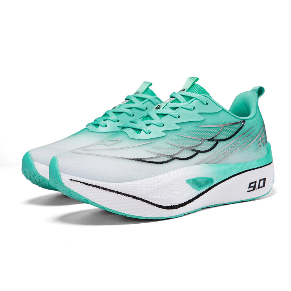 Tênis de Corrida Masculino Bicolor com Placa de Carbono, Tamanho Grande, Leve e Antiderrapante, Tamanhos 40-45 em Oferta na Shopee