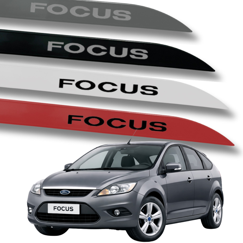 Jogo Friso Lateral Ford Focus 2000 até 2008 Preto Ebony
