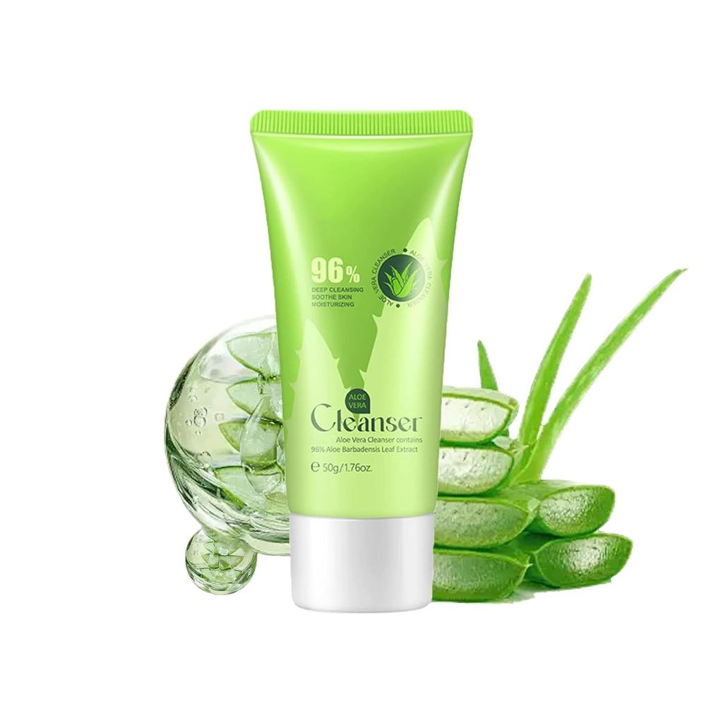 2 Peças de Sabonete Facial com Aloe Vera, Espuma de Limpeza Diária Ultra Suave, Limpeza e Hidratação Sem Ressecar Excess
