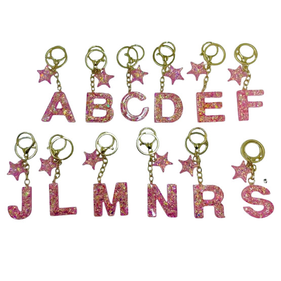 Chaveiro Personalizado Letra A-Z Acrílico | Seu Inicial em Acessório Charmoso e Moderno em Oferta na Shopee