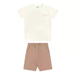 Conjunto Infantil Menino Summer Elian Bege