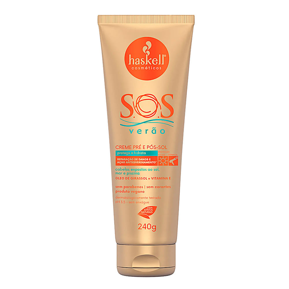 Creme Pré e Pós Sol Haskell S O S Verão 240g em Oferta na Shopee