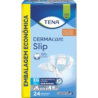 Fralda Geriátrica Tena Dermacare Slip Tamanho EG 24 Unidades Descartáveis em Oferta na Shopee