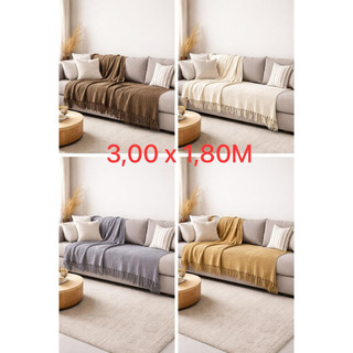 Manta Para Sofá Premium 3,00 x 1,80 Capa de Sofá Grossa Estilo King Manta Para Sofá Gigante Luxuoso