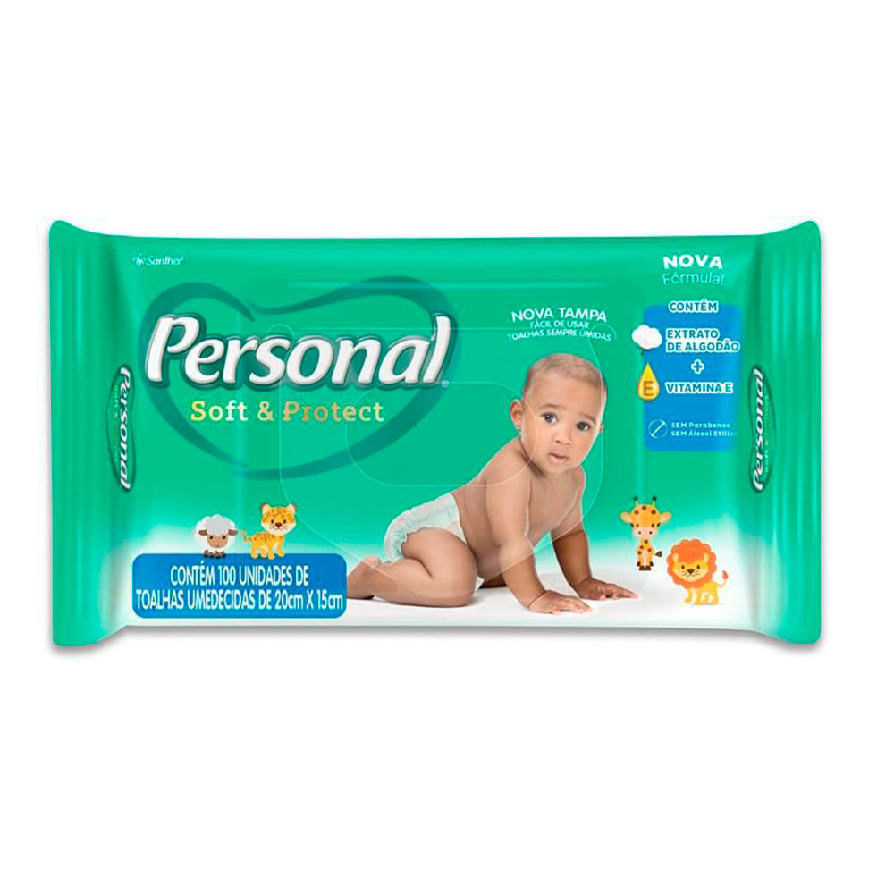 Toalha Umedecida Personal Soft & Protect com 100 Unidades em Oferta na Shopee