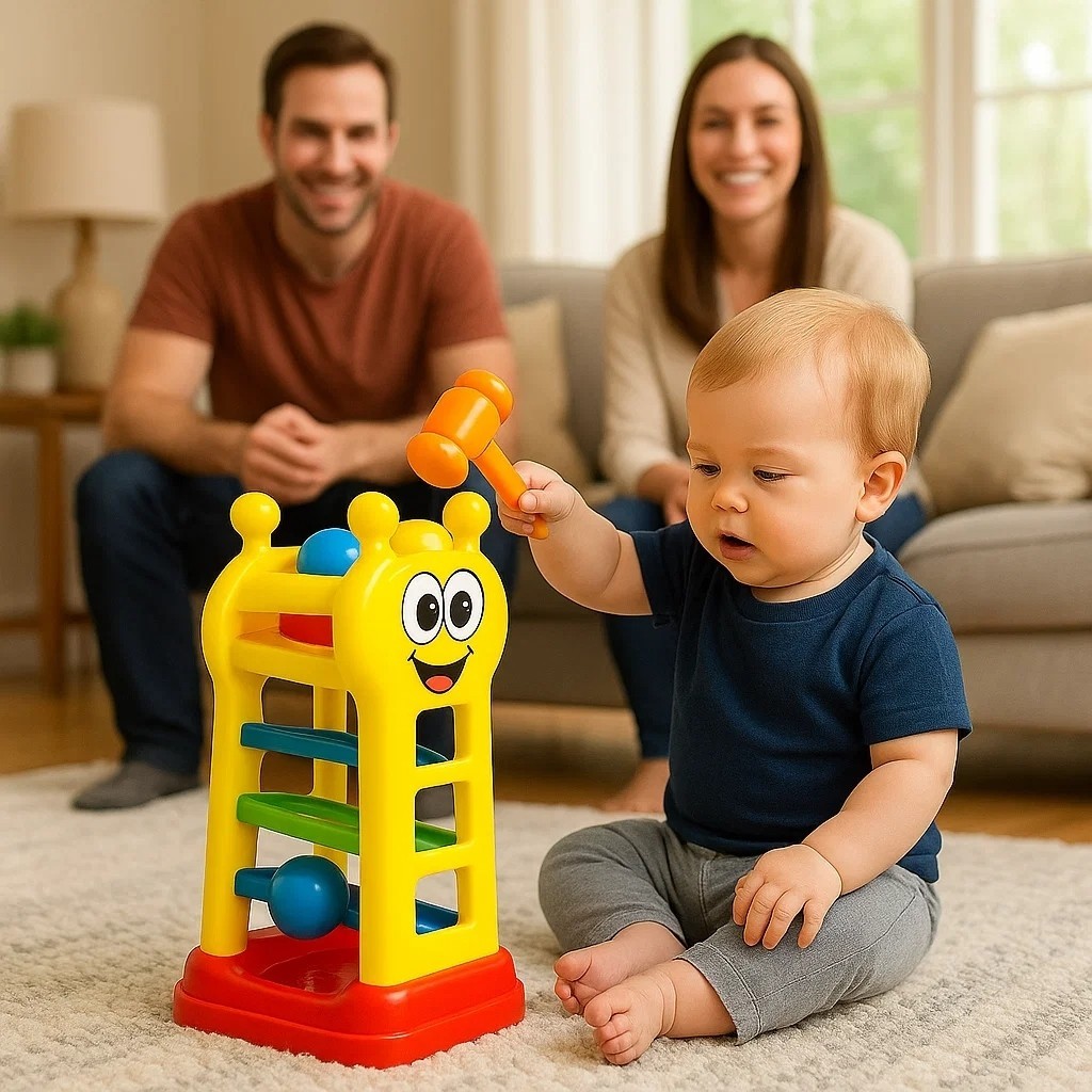 Baby Peia Brinquedo Bater Martelinho Criança Presente Bolilinha Menino Menina Bichinho Achadinhos