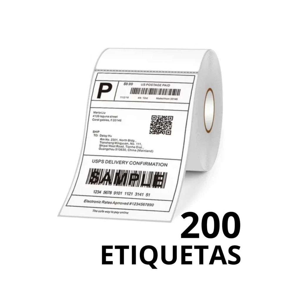 Rolo 200 Etiqueta Térmica 100x150 10x15 Papel Adesivo Serrilha Não Usa Ribbon E-Commerce Masterprint