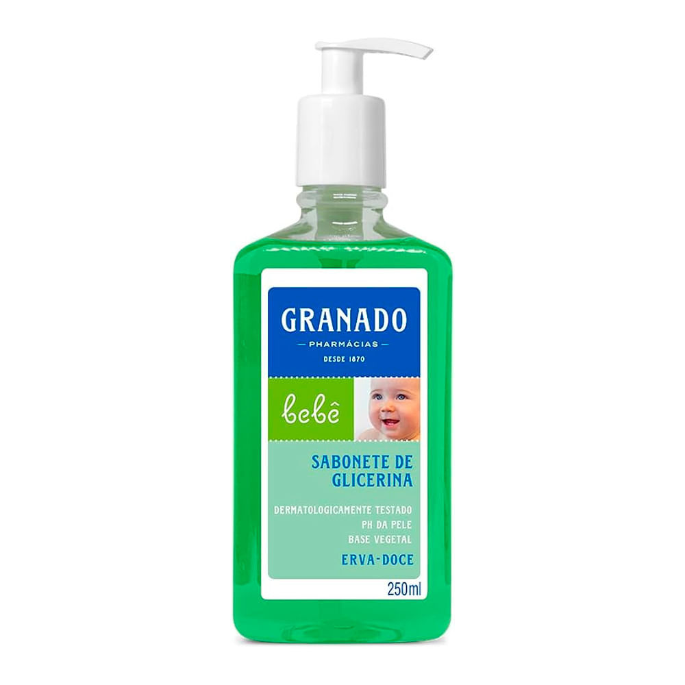 Sabonete Infantil Líquido Granado Bebê Erva Doce com 250ml em Oferta na Shopee