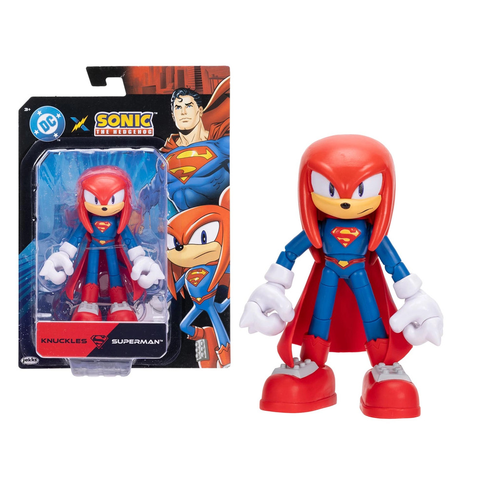 Boneco Sonic The Hedgehog DC Knuckles x Superman Figura Articulada 14cm - Sunny