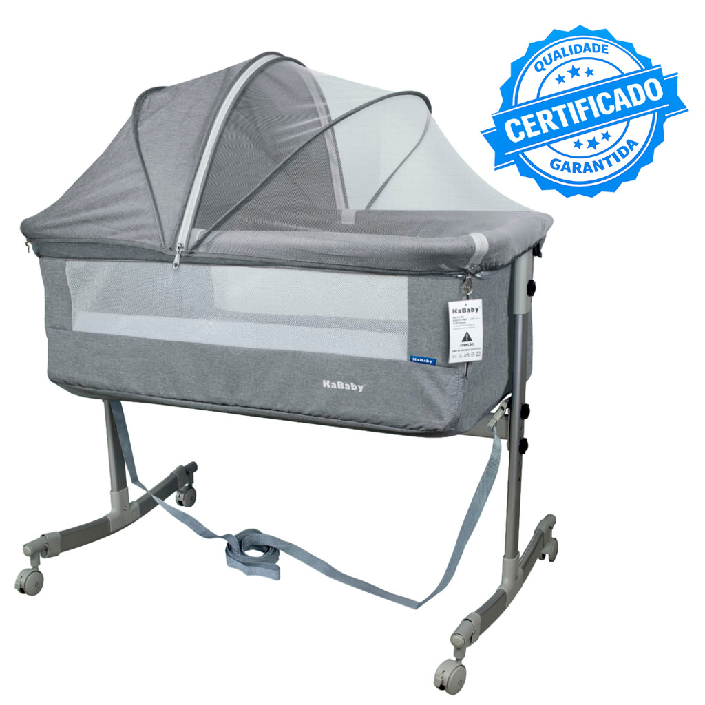 Berço Moisés Co-bed 3 em 1 Com Mosquiteiro Cinza - KaBaby em Oferta na Shopee
