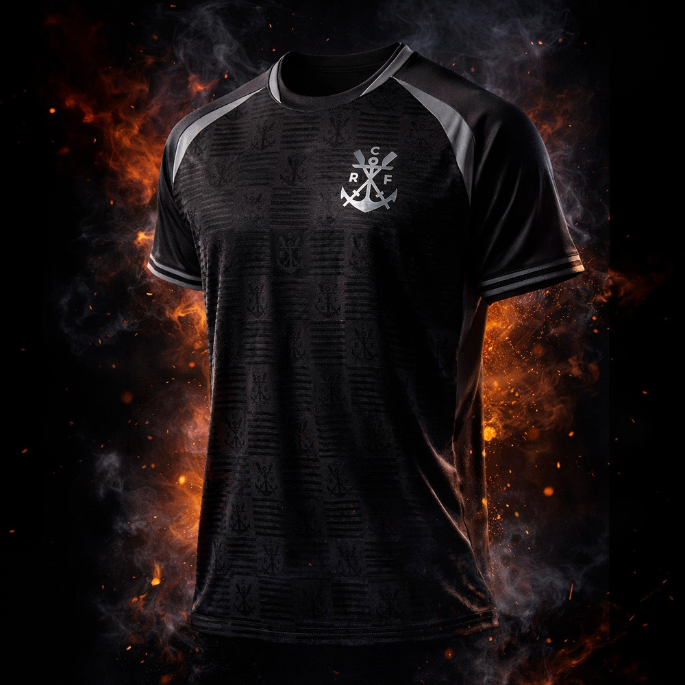 Camisa Flamengo CRF Blackout Premium Masculina Oficial em Oferta na Shopee