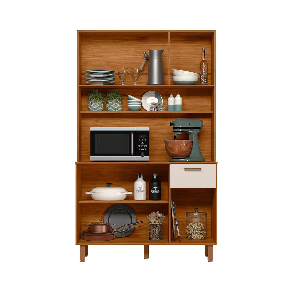 Cozinha Compacta New Livia 6 Portas 1 Gaveta 110cm Poliman