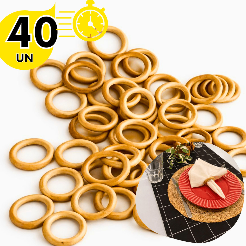 Argola de Madeira Natural Luxo  Ideal para  Decoração de Casa Suporte de Plantas e Projetos Manuais.