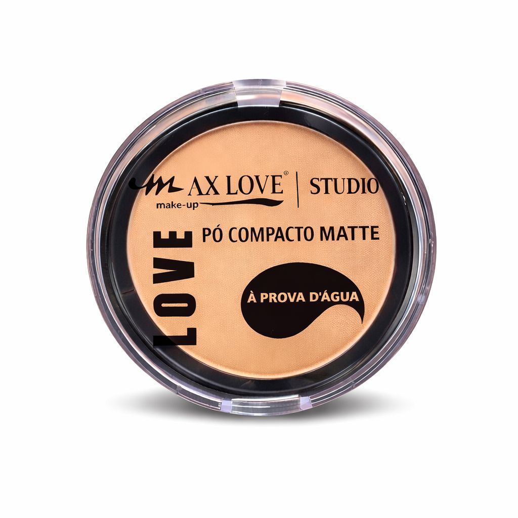 Pó Compacto  Matte Max Love Love Studio Maquiagem Facial À Prova D’Água 10g