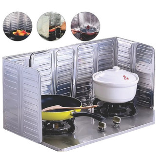 Protetor Anti Respingos Fogão Alumínio 84x32cm Dobrável Leve Barreira Óleo Parede Cozinha