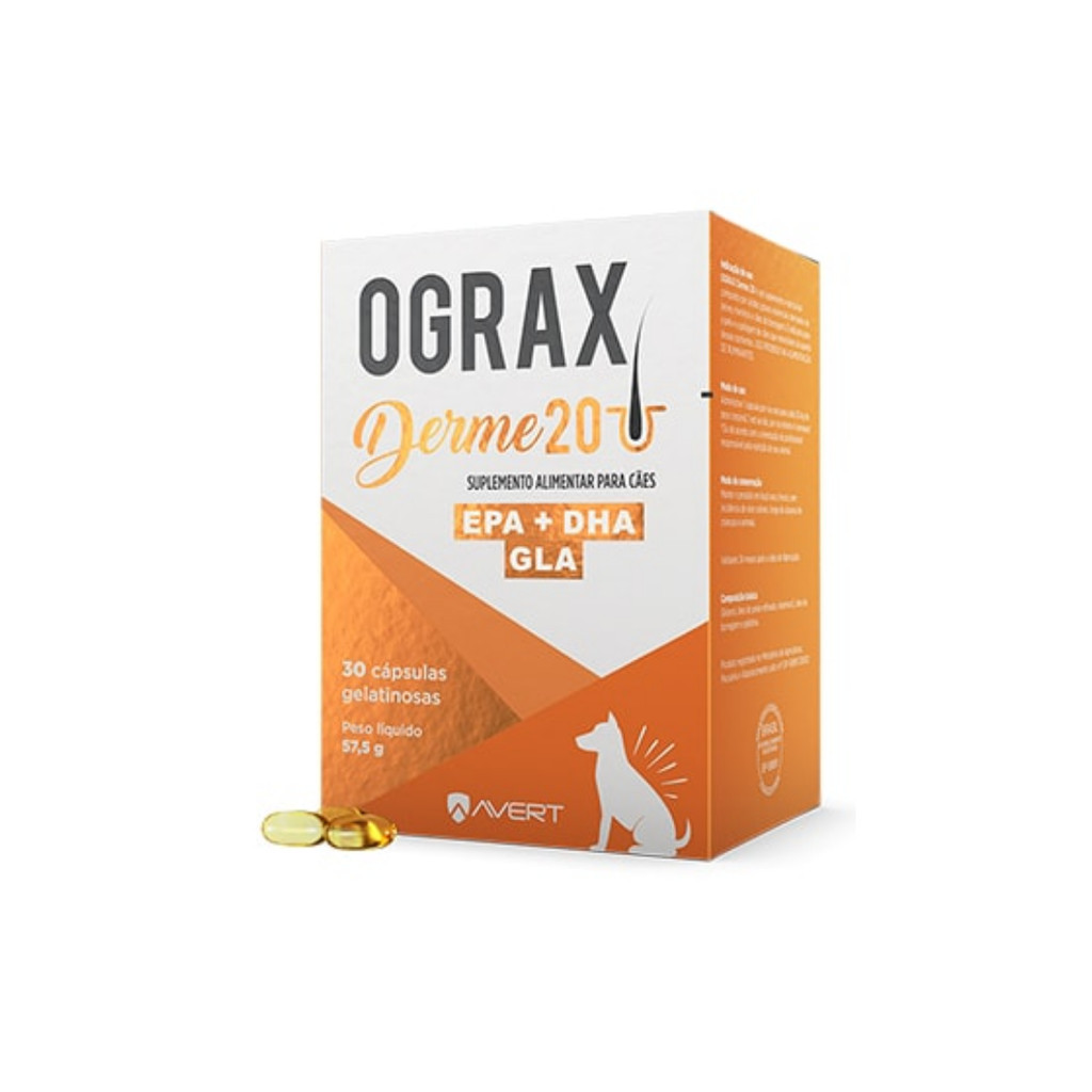 Ograx Derme 20 Omega 3 30 Cápsulas Suplemento