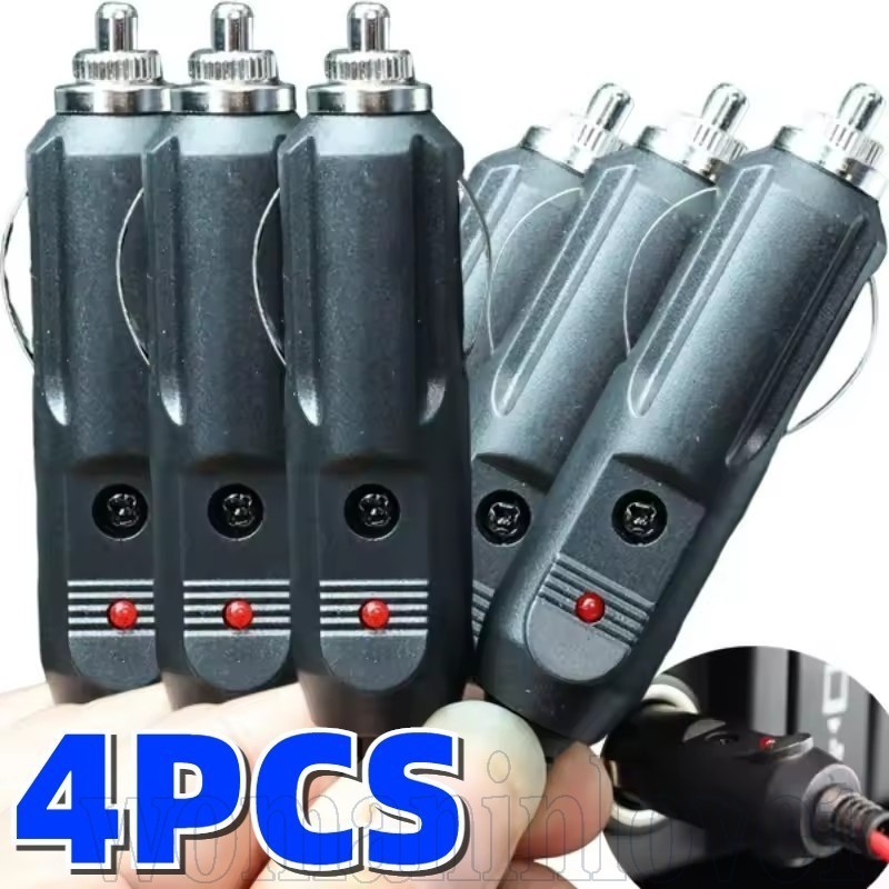 Plugue De Tomada De Carro 12V-24V-Para Equipamentos Marinhos De Automóveis-Adaptador De Indicador De Energia LED Vermelh