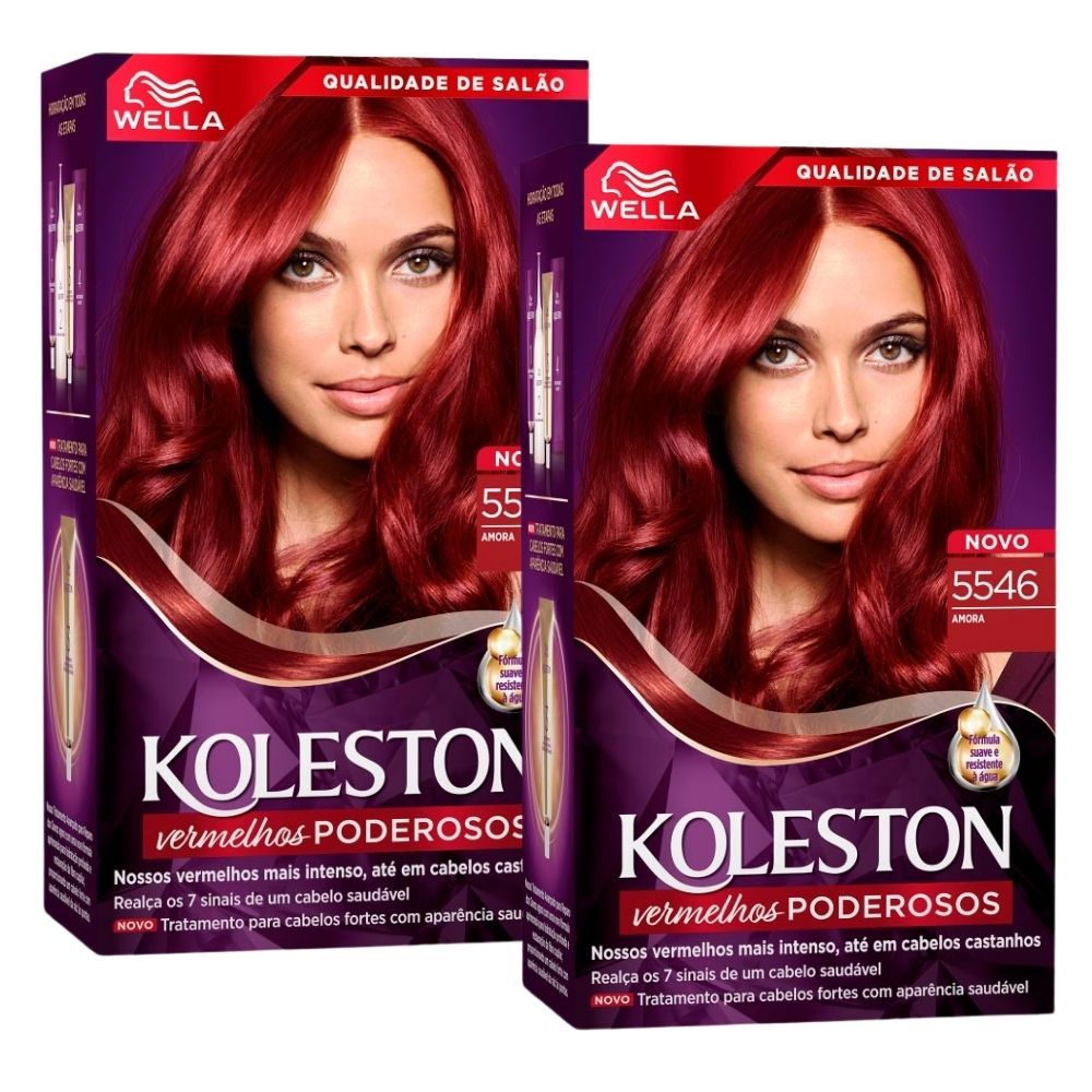 Kit 2 Tinta de Cabelo Koleston Kit Amora 5546 em Oferta na Shopee