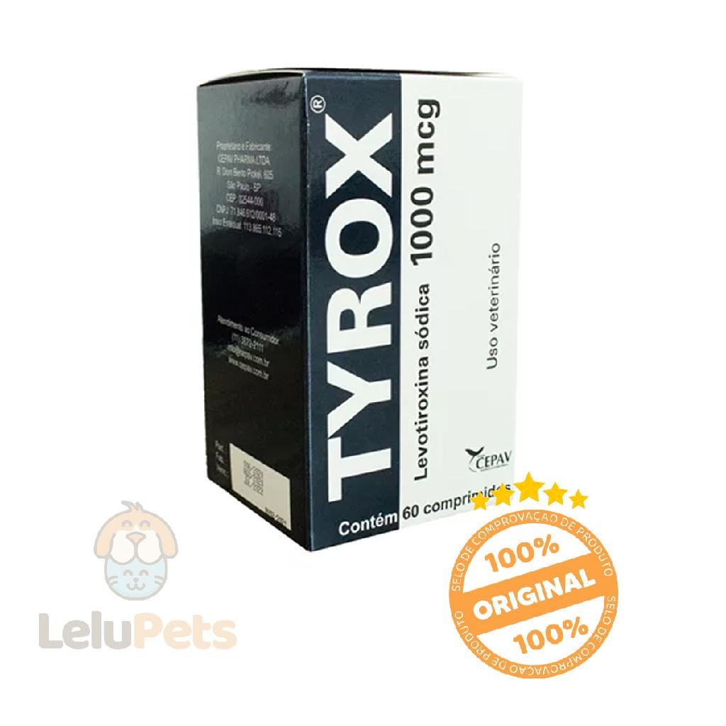 Repositor Hormonal para Cachorro Cepav Tyrox 1000mg 60 Comp