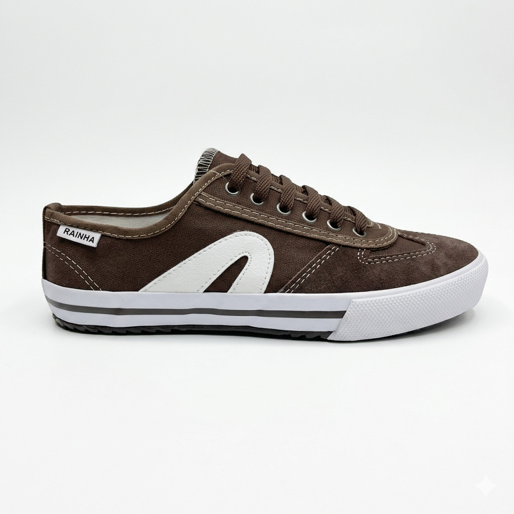 Tenis Rainha Vl 2500 Marrom Branco