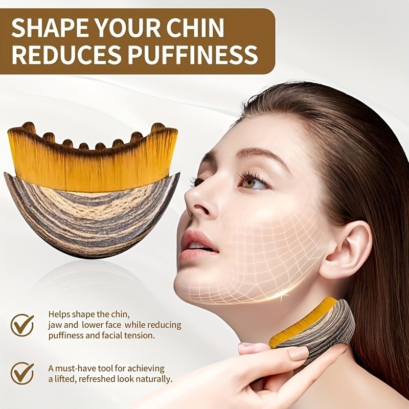 Pincel De Contorno Facial Linfático , Atualização , Olho , Pescoço , Massagem , Cuidados , Escova Corporal , Base , Maqu