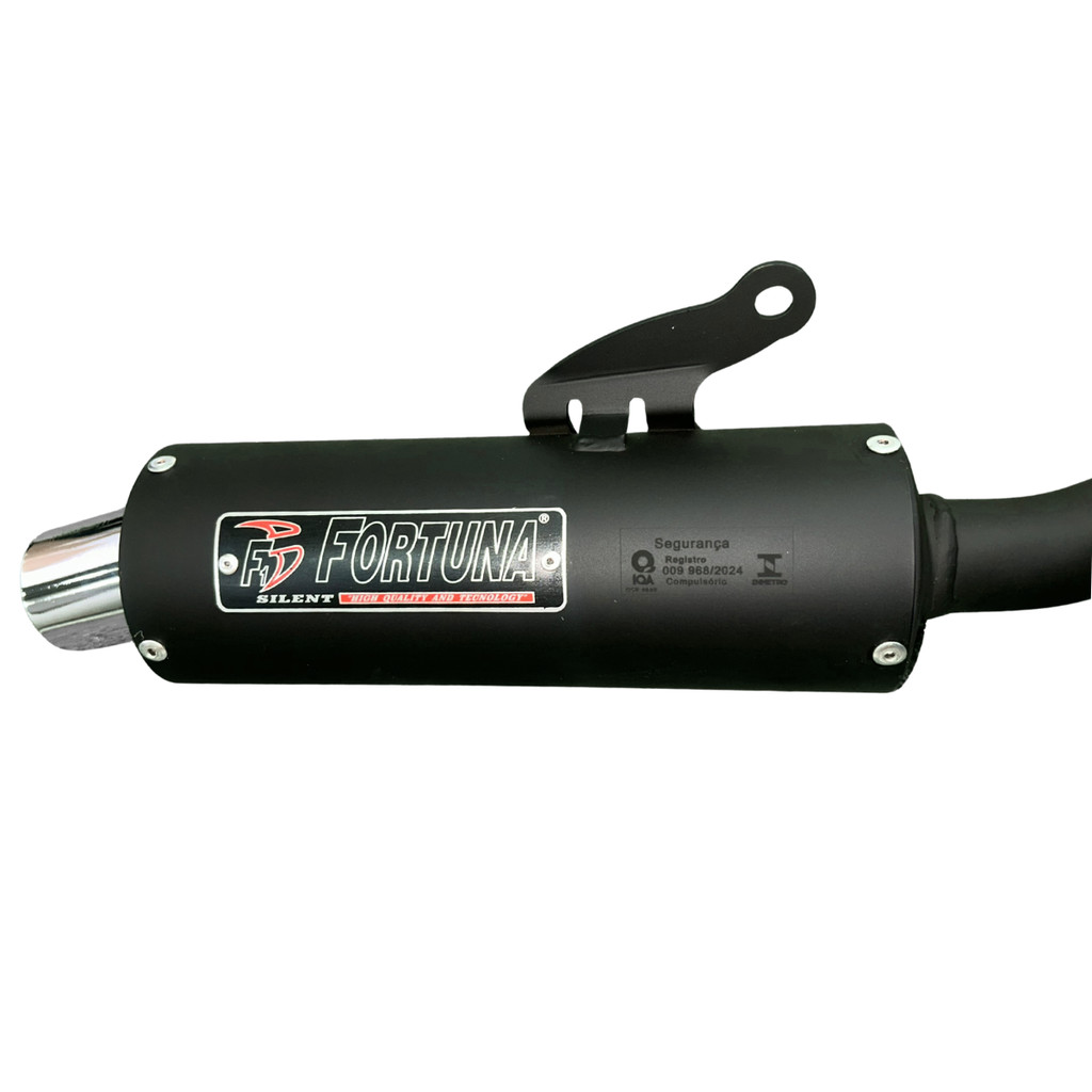 Escapamento CB300F Twister 2023/26 Mini Turbo Fortuna Preto — imagem 2 de 2
