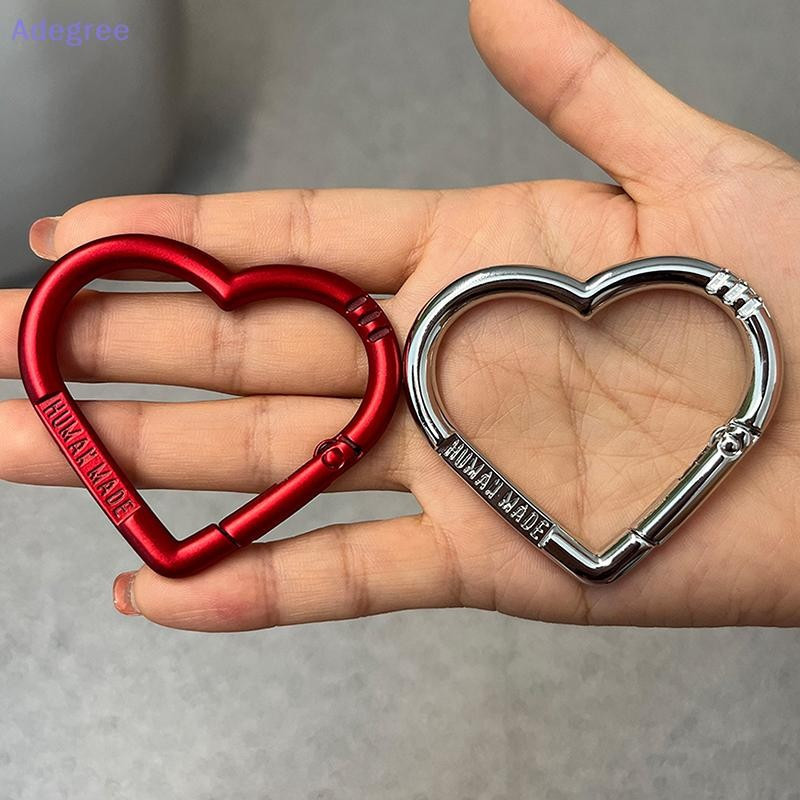 Adegree Amor Coração Carta Mosquetão Chaveiro Portátil DIY Aberto Fivela De Metal Ganchos De Conexão Acessórios Novo