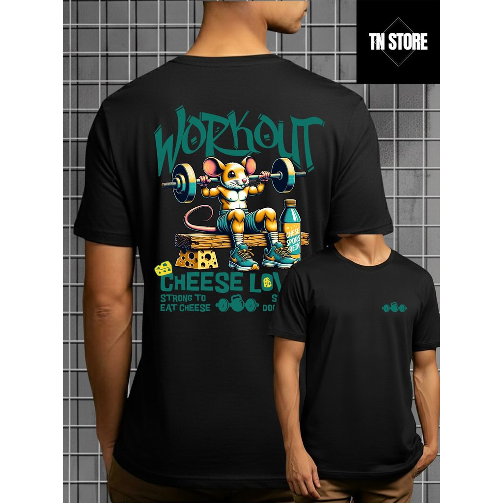 Camiseta Fitness Academia Gym Treino Esporte Camisa Blusa Unissex Masculino Feminino 100% Algodão Preto Branco Plus Size