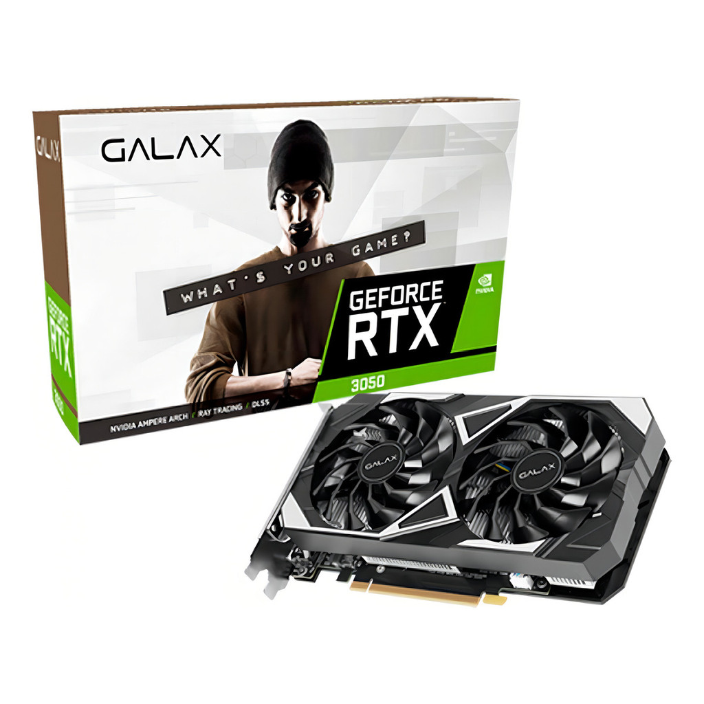 Placa De Vídeo Rtx 3050 Galax 1-click Oc Ex 6G/96B GDDR6 EX V2