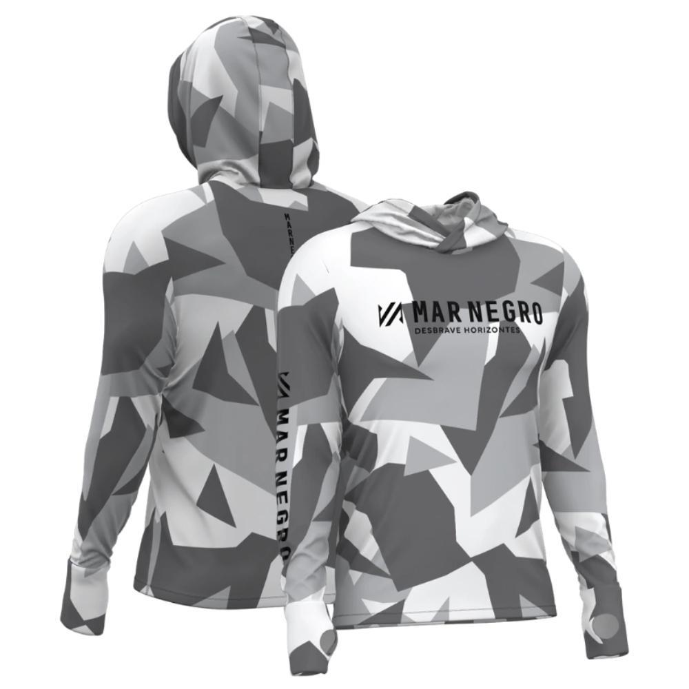Camiseta Mar Negro XP Protection Capuz Sublimada - Camuflada Geometrica