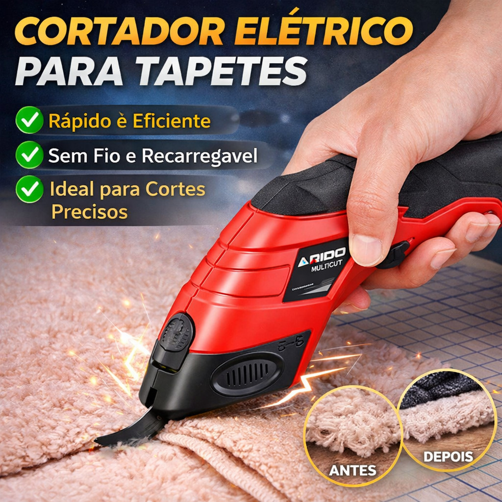 Tesoura Elétrica Recarregável USB para Tecidos 3.6V em Oferta na Shopee