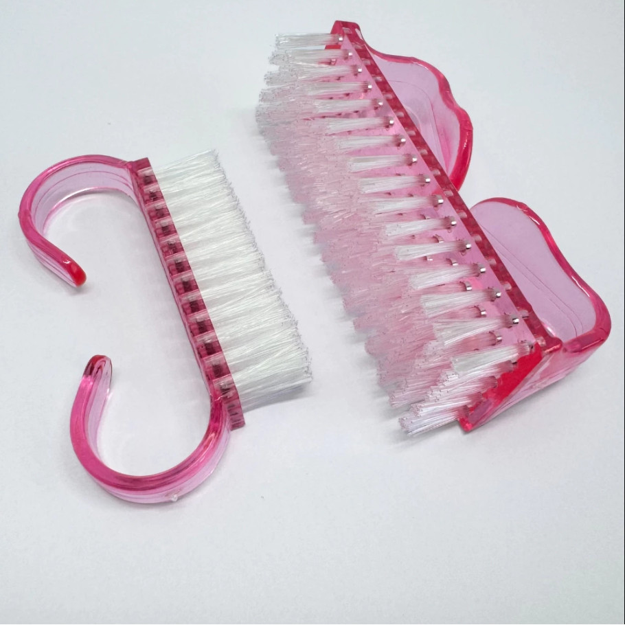 Kit 2 Escovinhas Manicure Pedicure Limpeza Higiene De Unhas  Tirar po da unha esmaltação nail esmalte