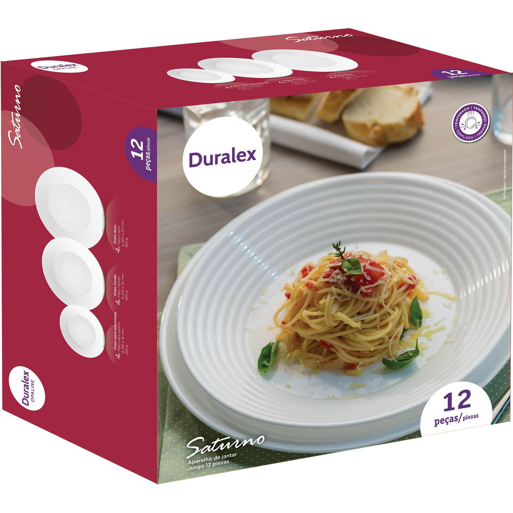Aparelho de Jantar 12 Peças Duralex Saturno em Oferta na Shopee