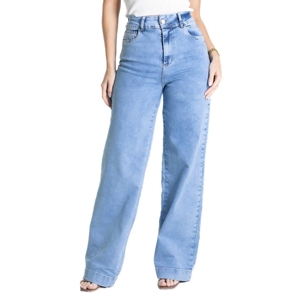 Calça Jeans Sawary Wide Leg - 281041 em Oferta na Shopee