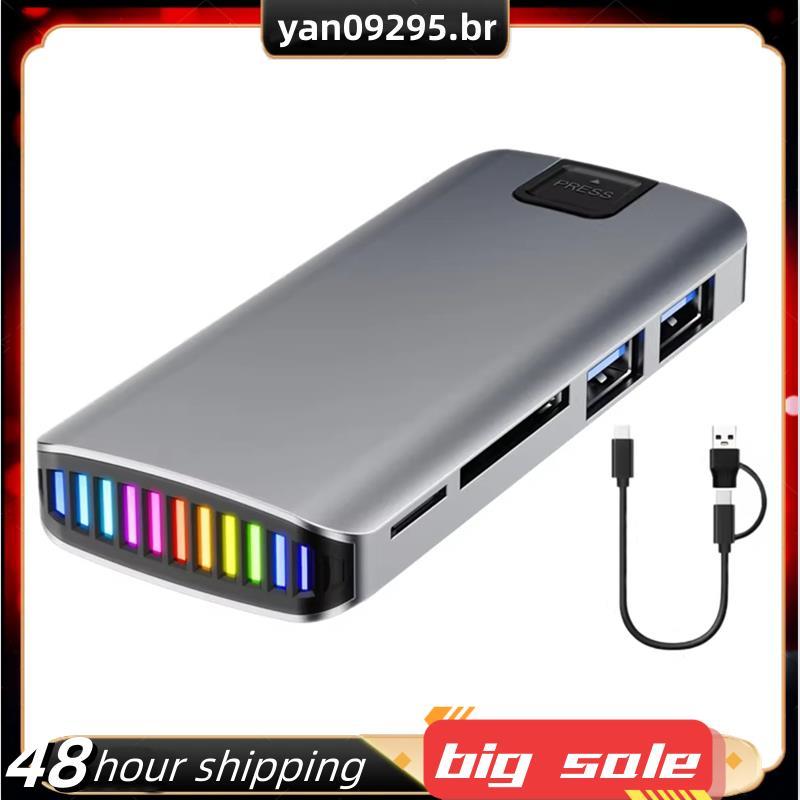 M . 2 Expansion Dock SSD Gabinete De Disco Rígido De Protocolo Duplo 10 Gbps NVMe/NGFF HUB Externo