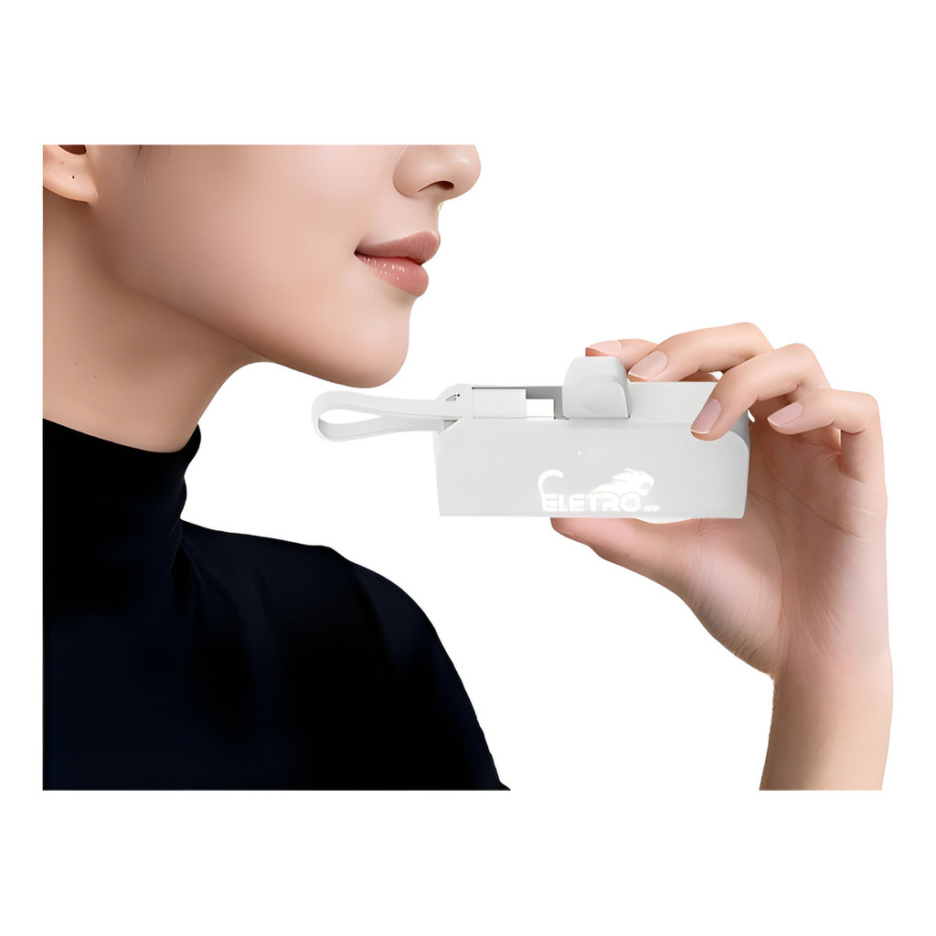 Mini Power Bank Cápsula Criativa Compatível iPhone/android 5000mah