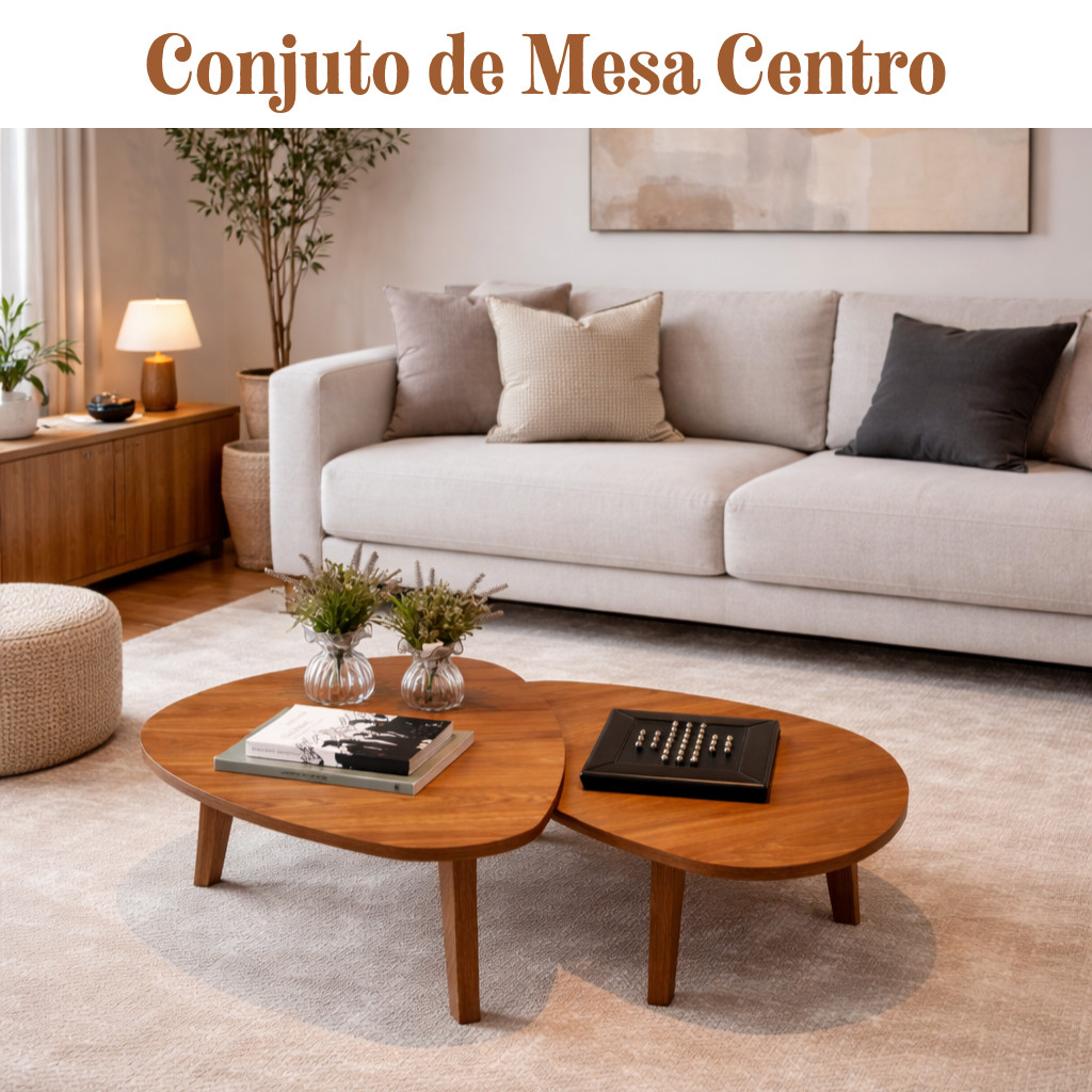 Mesas de Centro Lateral Orgânica Sala Estar Escritorio Recepção Hall Entrada Cozinha Cama Quarto