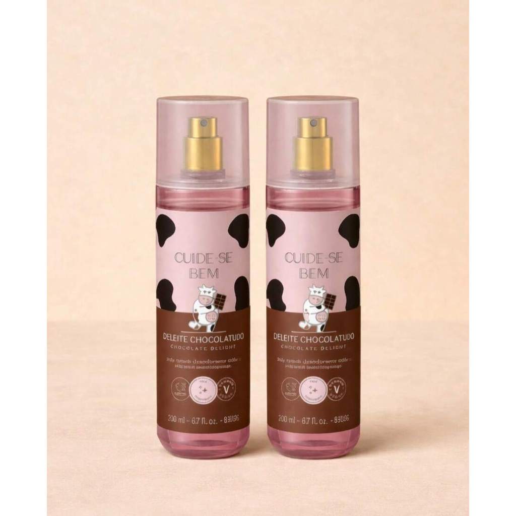 Kit 2 Body Splash DeLeite Bem Chocolatudo 100ml Feminino