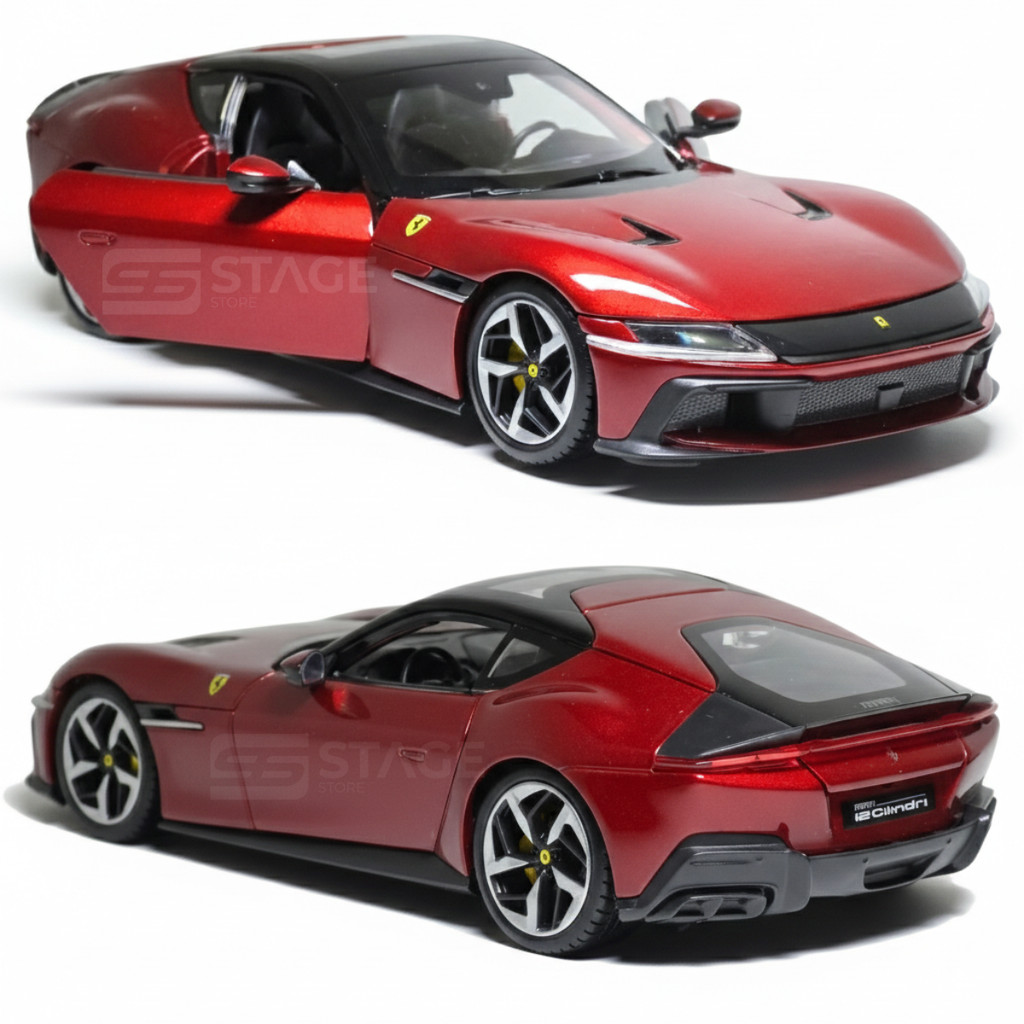 Miniatura De Ferro Ferrari 12Cilindri 1/24 Bburago S/ Caixa