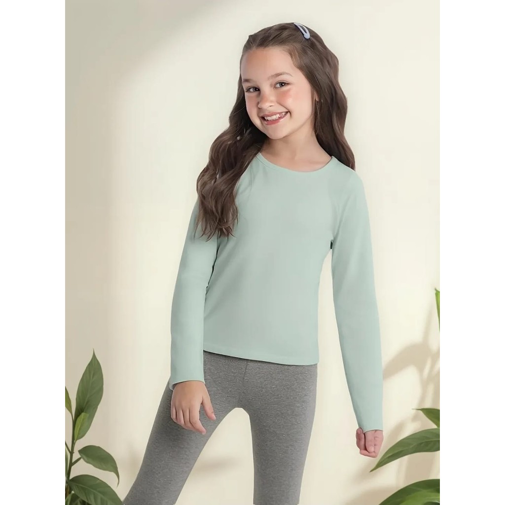 BLUSA TÉRMICA INFANTIL FEMININA MANGA LONGA BRANDILI UV50+