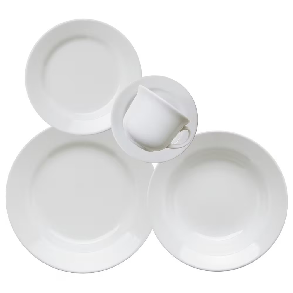Aparelho de Jantar Donna Cerâmica Branco 20 Peças (4 Pessoas) Biona