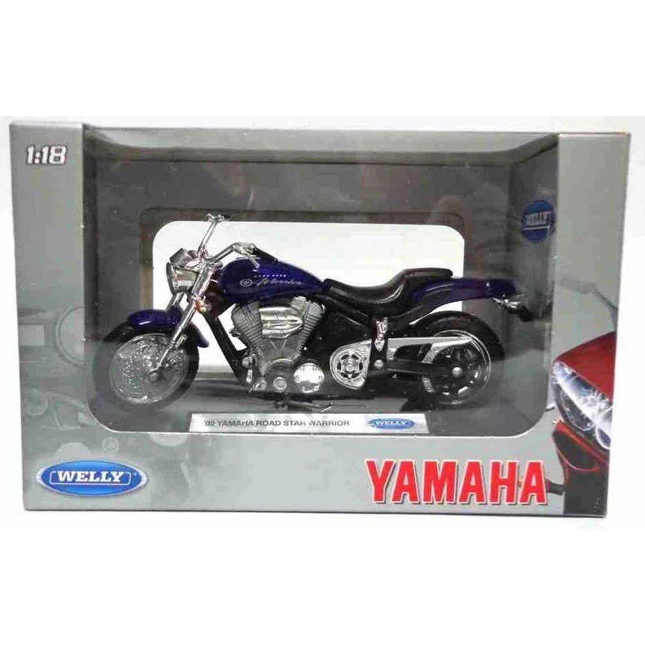 Miniatura Moto Yamaha Road Star Warrior azul Welly 1/18