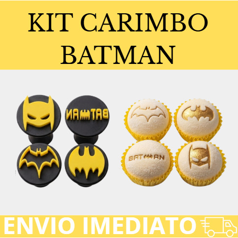 Batman Kit 4 Carimbos Tema Heróis Para Brigadeiro Aniversário Mesversario