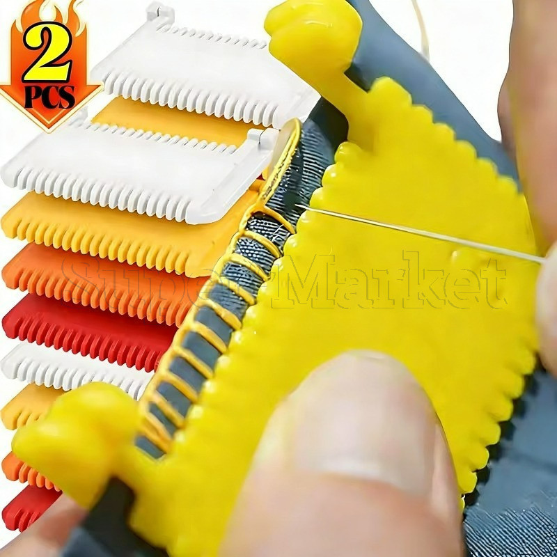 Kit De Modelo De Guia De Costura-Ferramenta De Medição Portátil-Régua Com Clipe-Medidor De Agulha Borda Para Couro De Bo