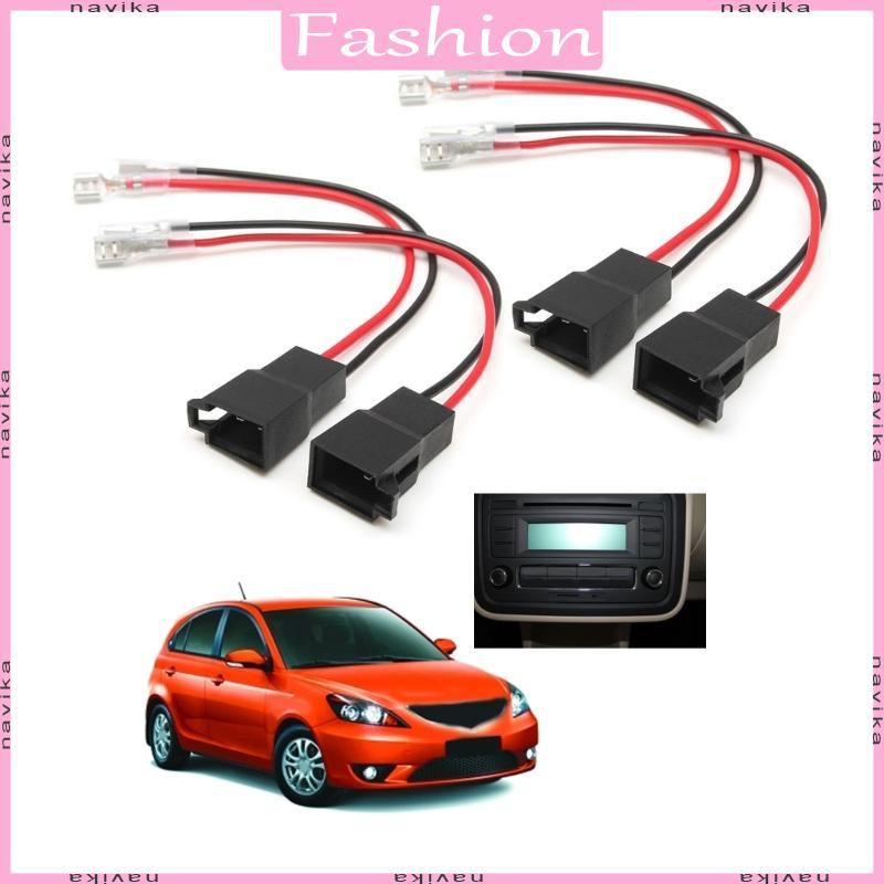 4Pcs Adaptador Fio Chicote Áudio Alto-Falante Carro Para