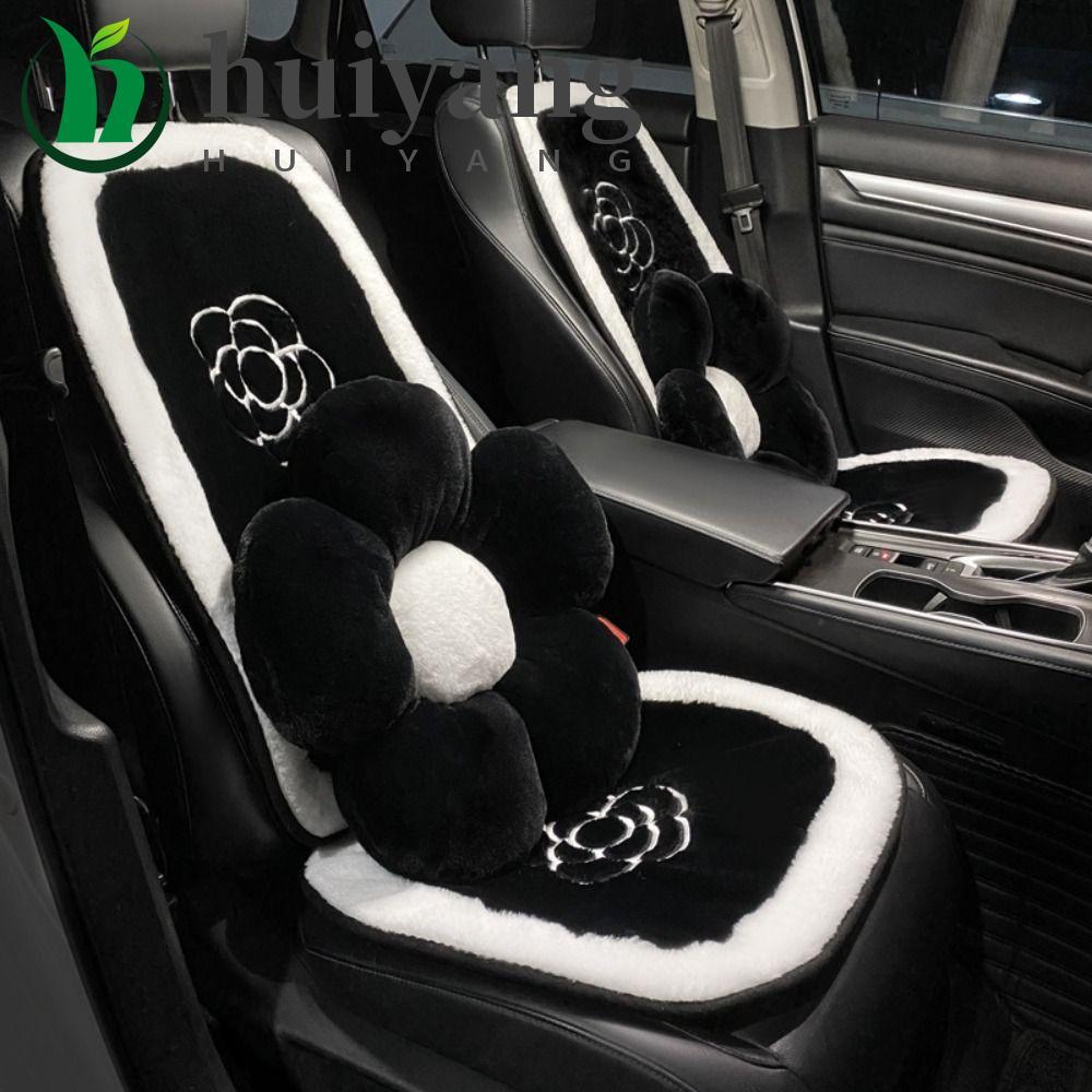 HUIYANG Flor Cabeça Do Carro Travesseiro Protetor Automático Esteira Encosto Apoio Lombar Assento Da Cadeira Dianteira C