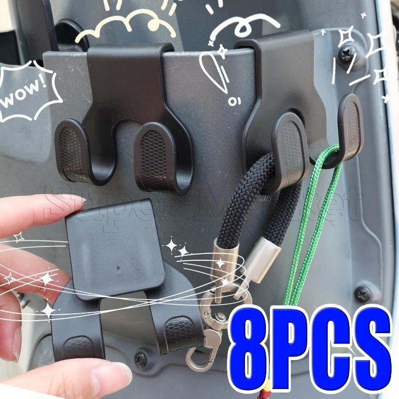 Gancho Oculto De Cabeça Dupla-Ganchos Para Motocicleta De Scooter Elétrica-Suporte Organizador Multifuncional-Economia D